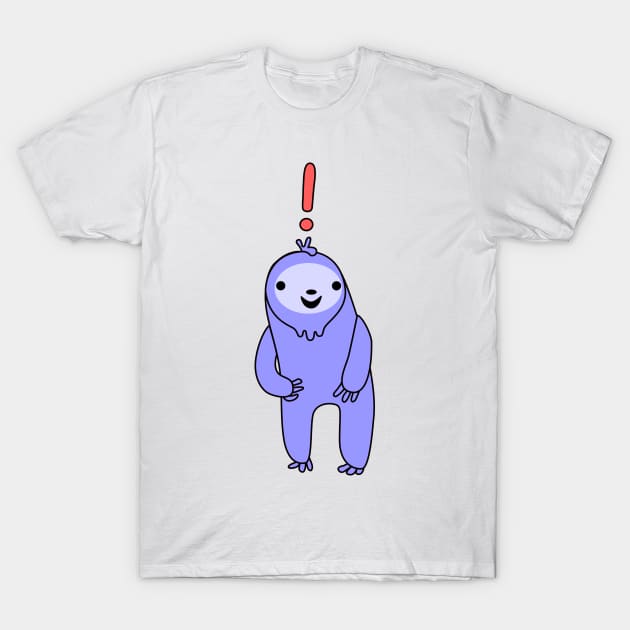 Exclamation Point Sloth T-Shirt by SubtleSplit